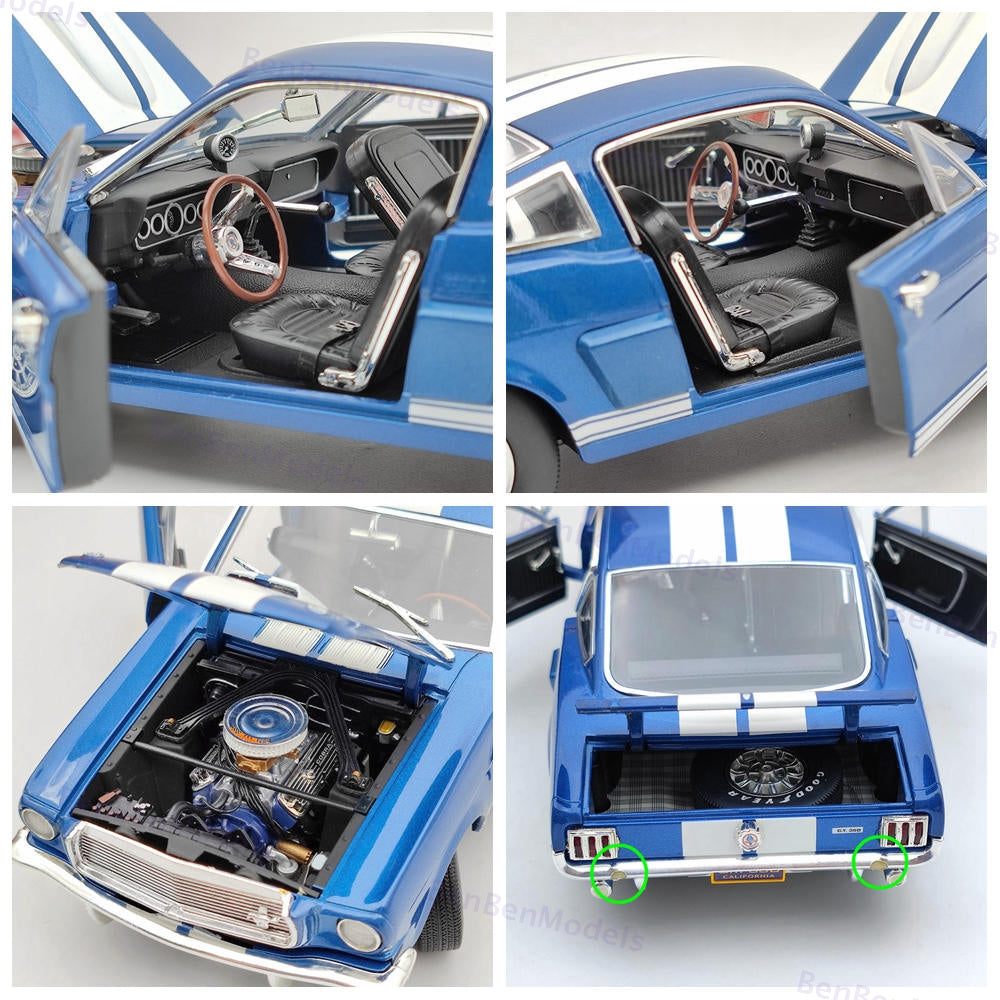 Cobra 1:18 Ford Mustang Shelby GT 350 1966 Blue DC35002 Metal Collectibles Used