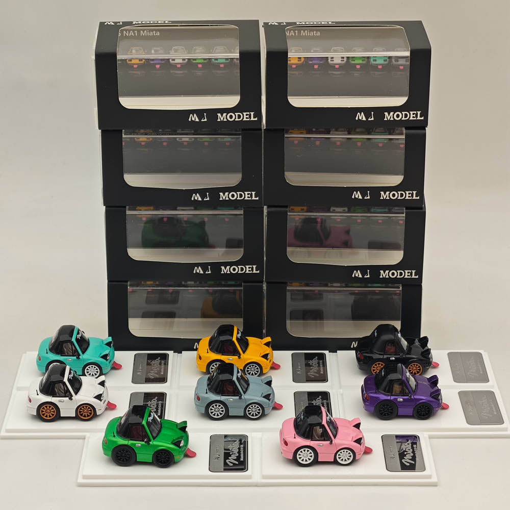 MJ 1:64 Miniature Mazda mx5 Q miata na Resin Car Models Toys Hobby Collection Gifts Limited Edition