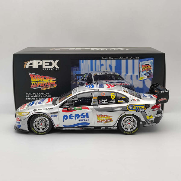 1/18 Apex Ford FG Falcon 2015 V8 SUPERCARS 600 Back to the Future #6 AD81413 Diecast Models Car Limited Collection