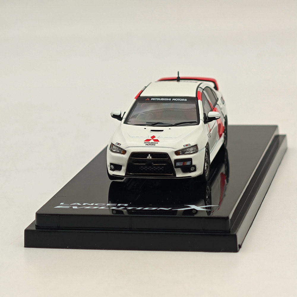 Mitsubishi Lancer Evolution X Ralliart, échelle 1/64, couleur blanche, HJ644053RA