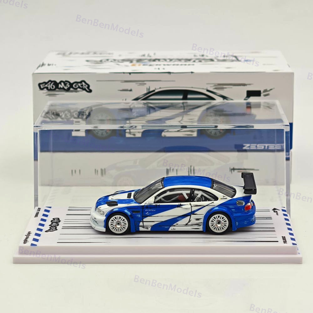 1:64 DCM M3 GTR E46 NFS TECKWRAP APAXPO ZESTEK Diecast Models Car Colletible