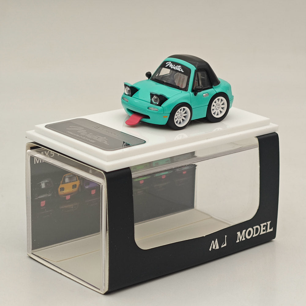 MJ 1:64 Miniature Mazda mx5 Q miata na Resin Car Models Toys Hobby Collection Gifts Limited Edition
