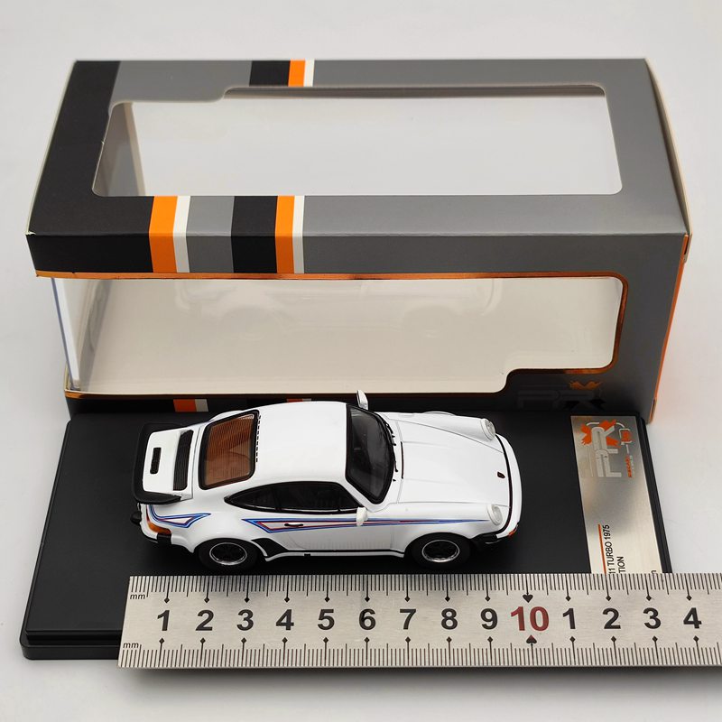 1/43 Premium X Porsche 911 Turbo 1975 White Martini Decoration PRD109 Diecast Toys Car Gift