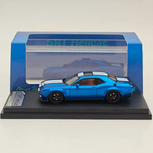 Modèle réduit de voiture moulée sous pression Dodge Challenger SRT Hellcat Muscle Sports, bleu, échelle 1:64