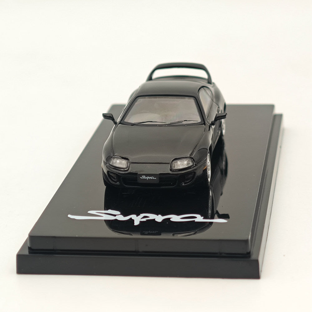 Hobby Japan 1/64 Toyota SUPRA RZ JZA80 avec pièces de spoiler actif Noir HJ642042BK Modèles moulés sous pression Collection de voitures