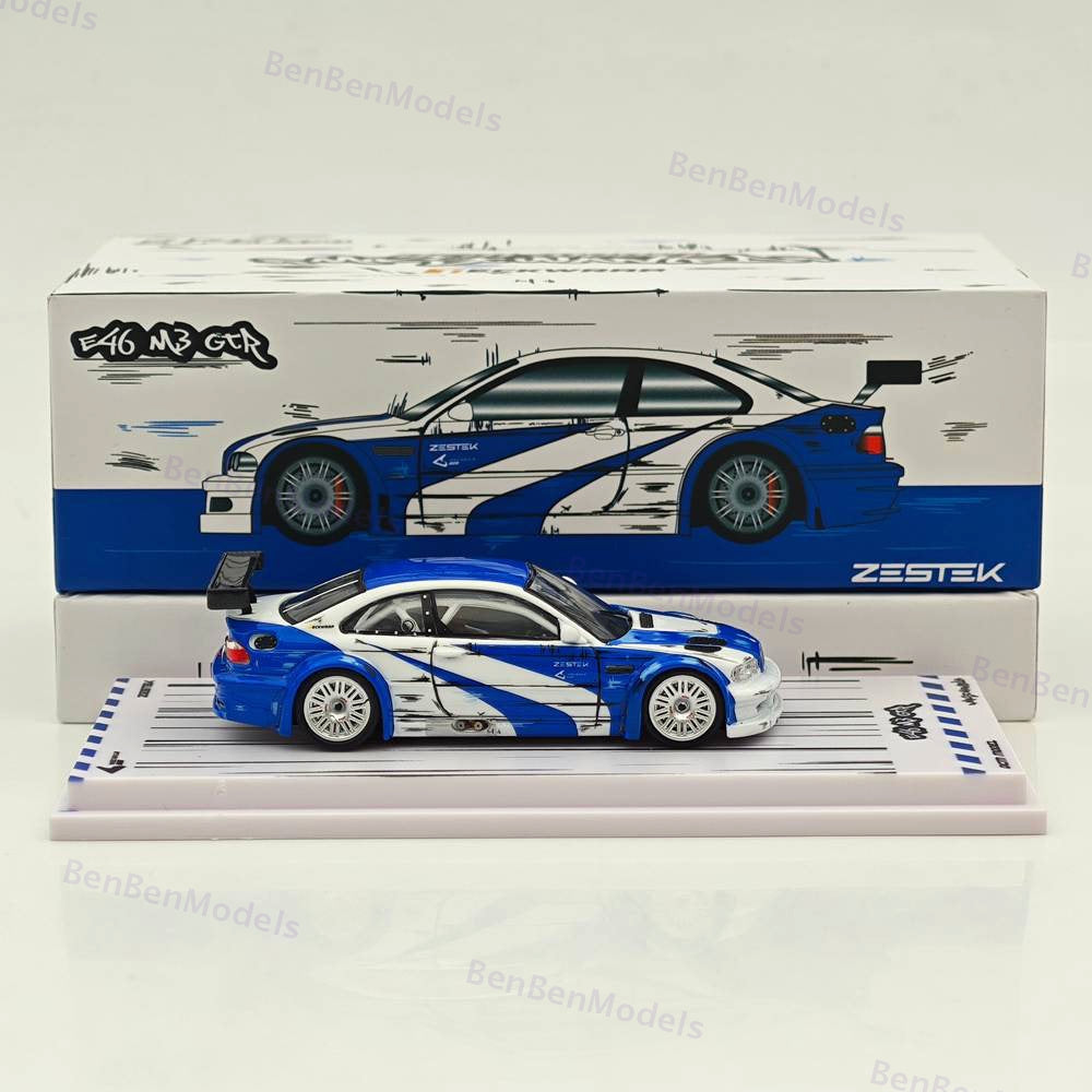 1:64 DCM BMW M3 GTR E46 NFS TECKWRAP APAXPO ZESTEK Diecast Models Car Colletible