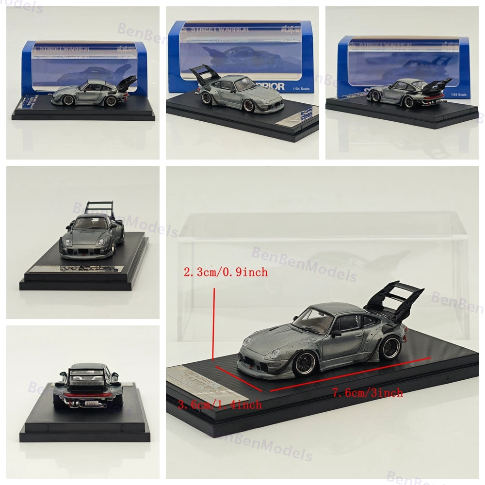 1/64 SW Porsche RWB 993 Wide Body Modification Diecast Model Car Varnish version