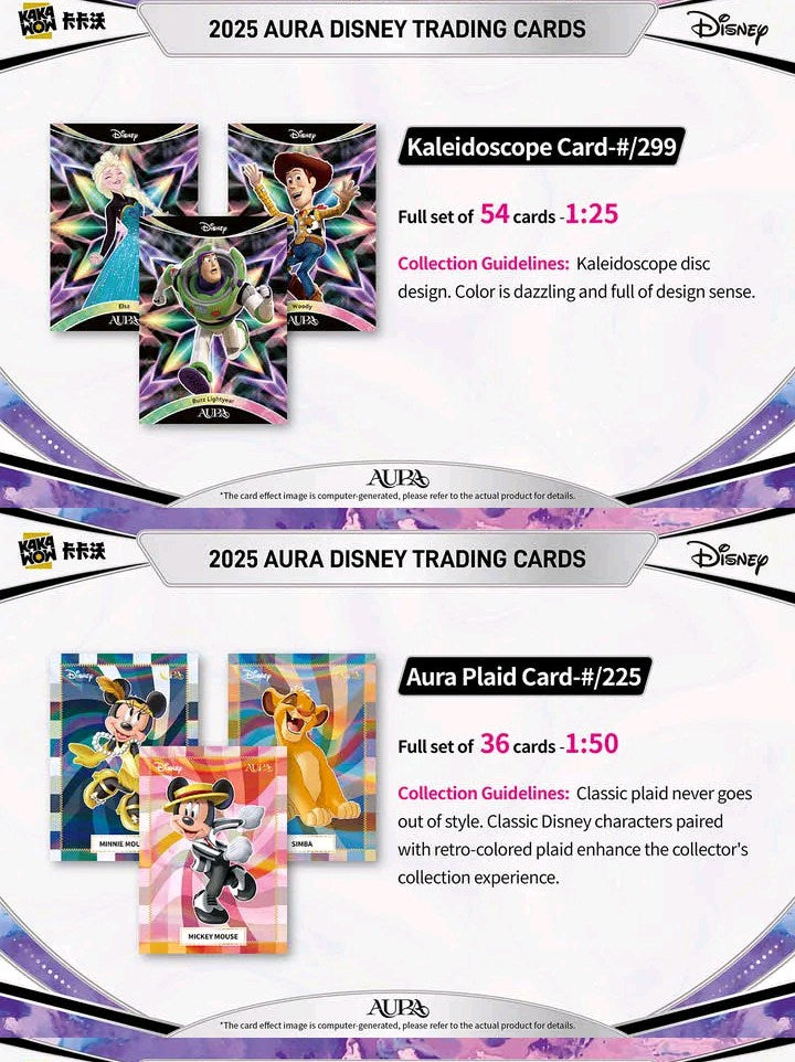 Original KAKAWOW 2025 AURA Disney Trading Cards AURA SERIES NEWY LAUNCHED Card