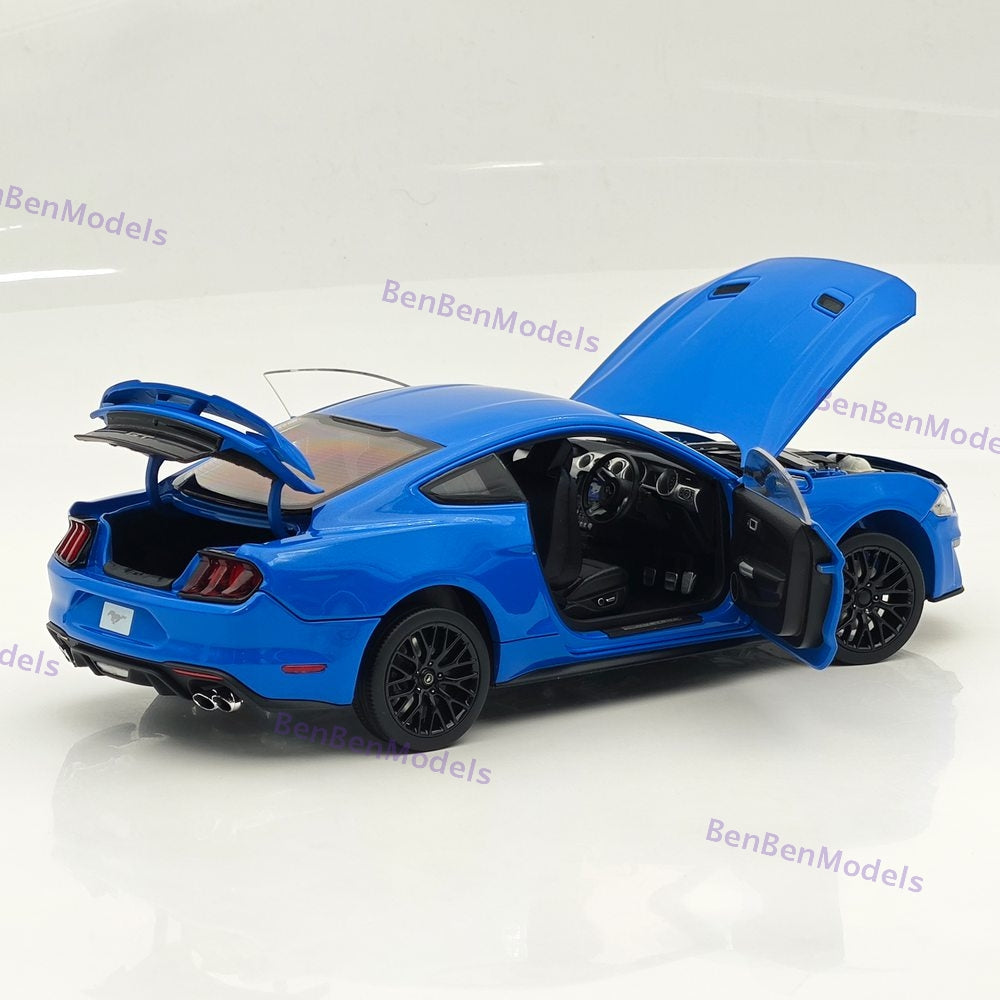 DM 1/18 Scale Model Replicas Ford Mustang GT 2019 Widebodykit Pack RHD Blue