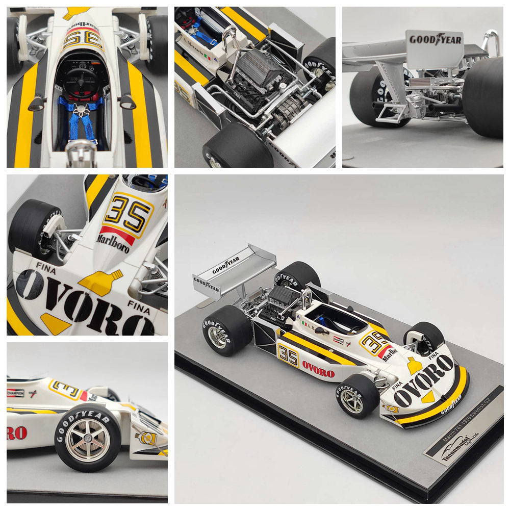 1/18 Tecno Mythos Series March Ford 761 OVORO #35 1976 Swedish GP TM18-222E Red Resin Model Cars Limited Collection