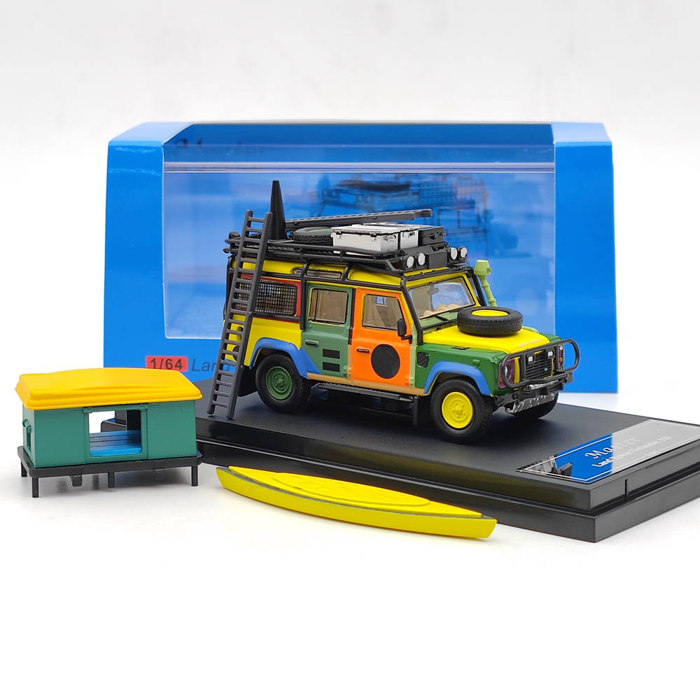 New Master 1:64 Land Rover Defender Gulf Camping Camouflage Diecast Toys Car Models Miniature Vehicle Hobby Collection Gifts