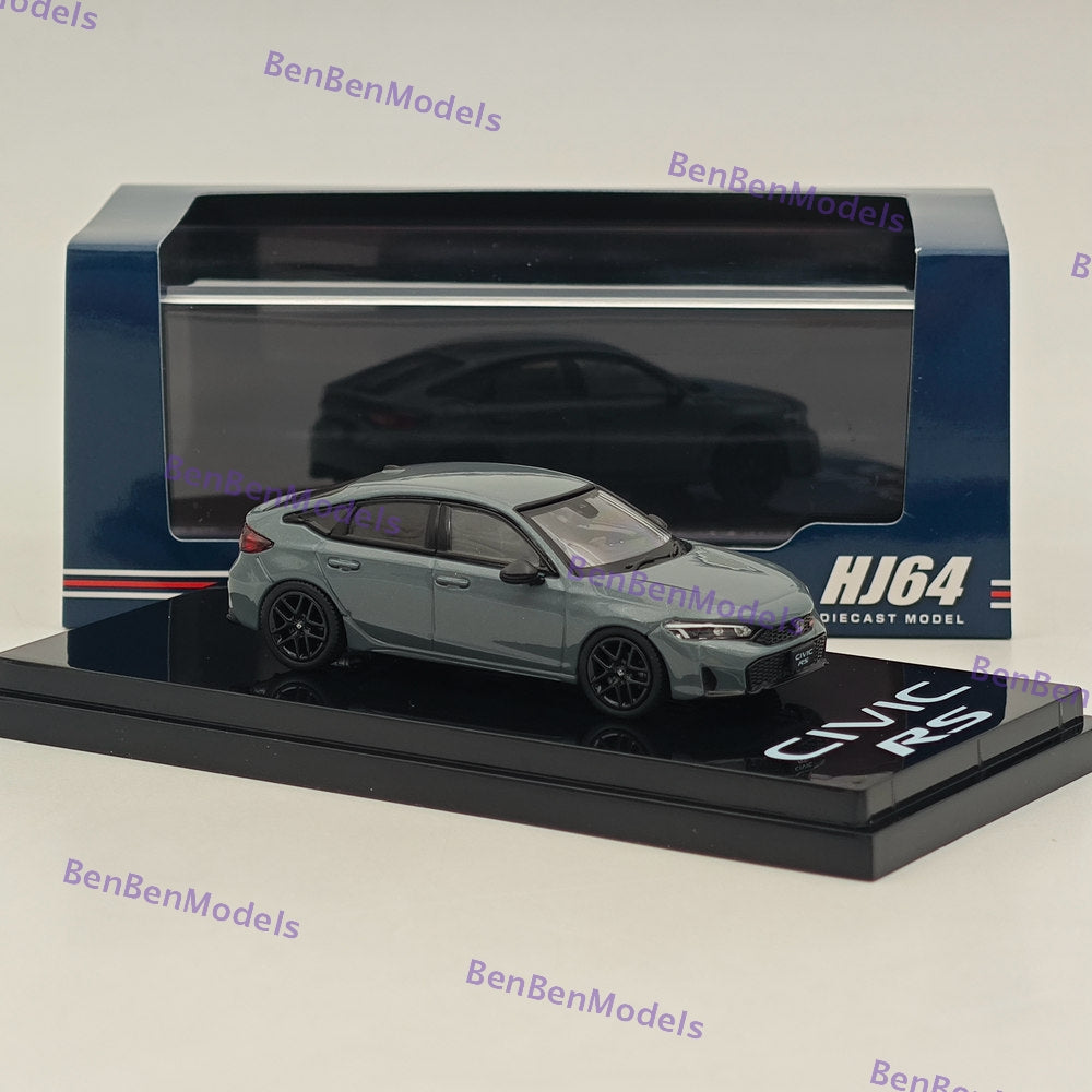 1/64 Hobby Japan CIVIC RS Sonic Gray Pearl HJ642046AGY Diecast Model Car
