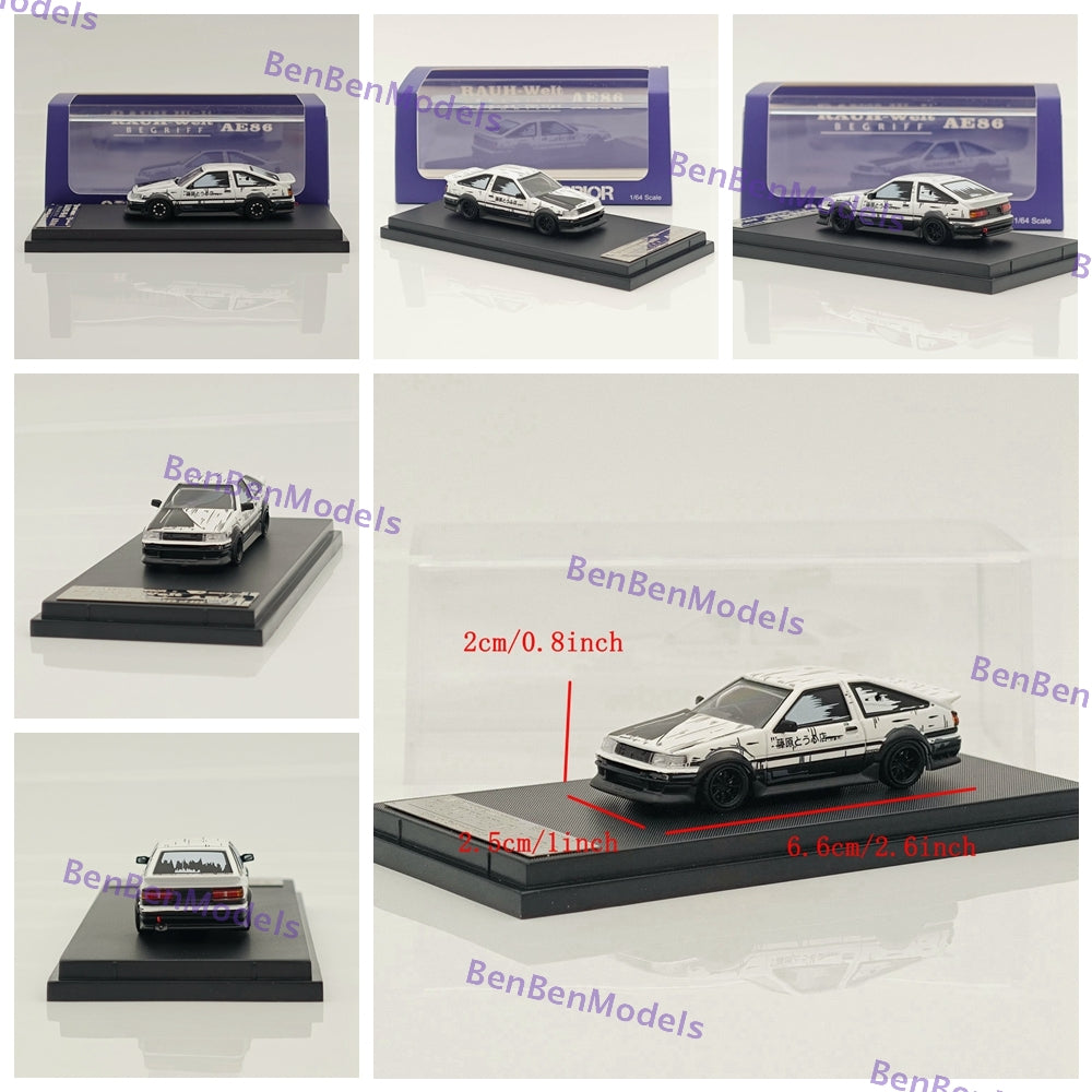 SW 1:64 JDM AE86 Levin RWB Widebody Sports Diecast Model Cars Limited