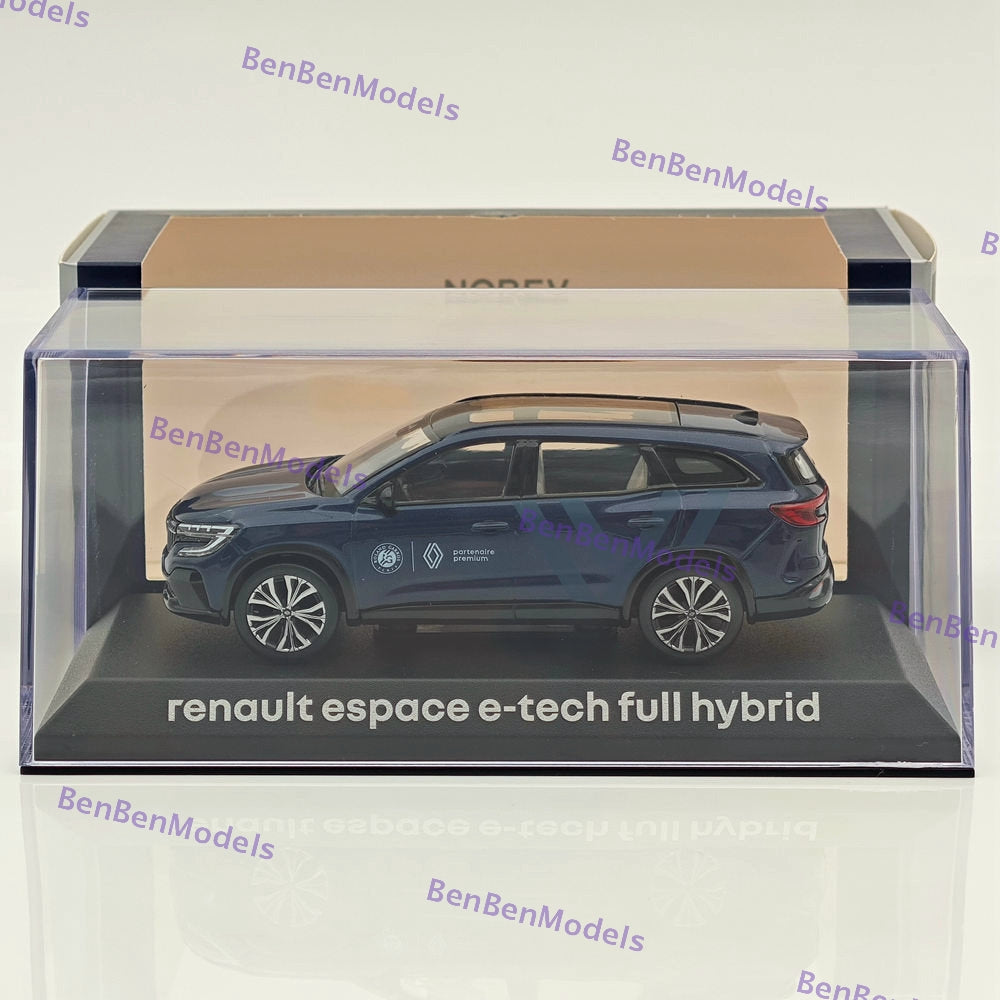 1/43 Norev Renault Espace E-tech Full Hybrid partenaire premium Diecast Blue