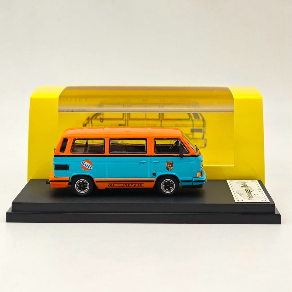 Master 1:64 VW T3 Martini Gulf Oil Van Diecast Toys Car Models Miniature Hobby Exquisite Gifts