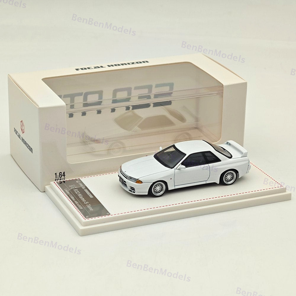 FH 1:64 Nissan Skyline GTR R32 Nismo S-Tune Sports Model White Diecast Metal Car