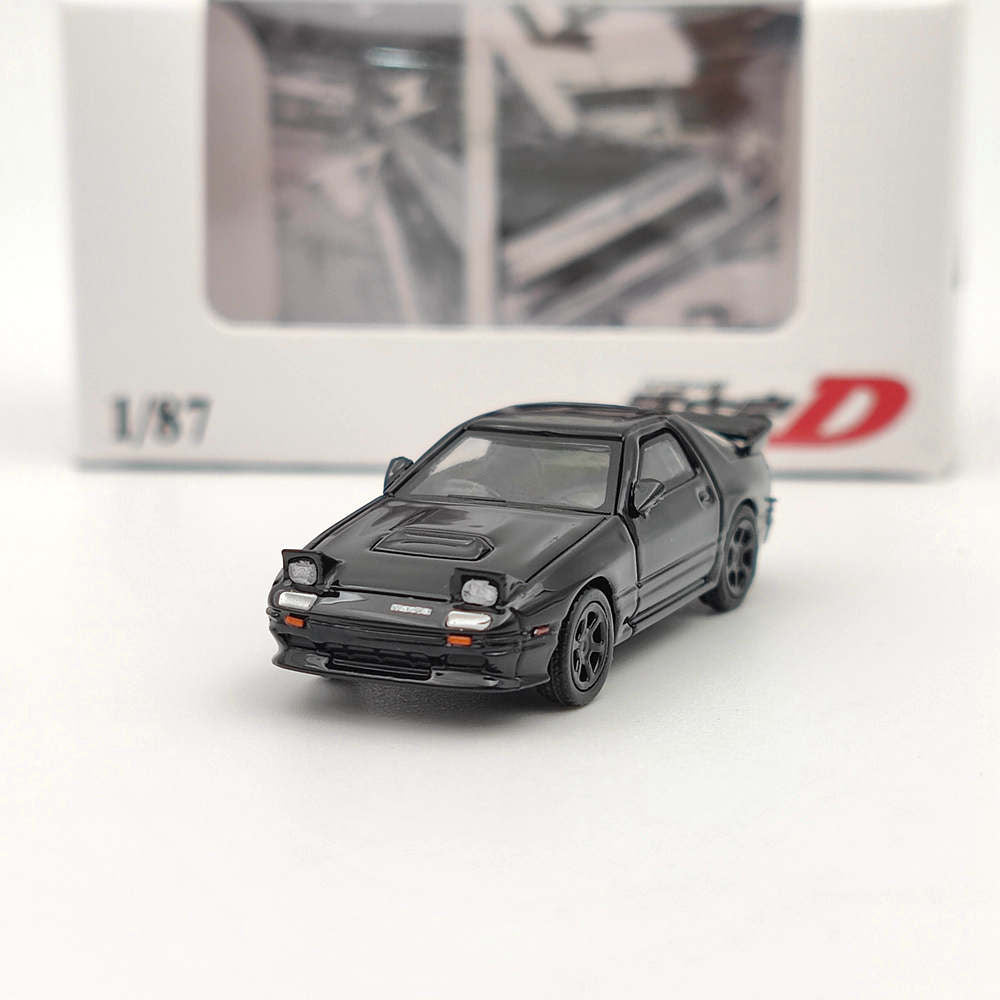 LF 1/87 Mazda Fc3s Initial D Jouets moulés sous pression Modèles de voitures Véhicules miniatures Hobby Cadeaux de collection