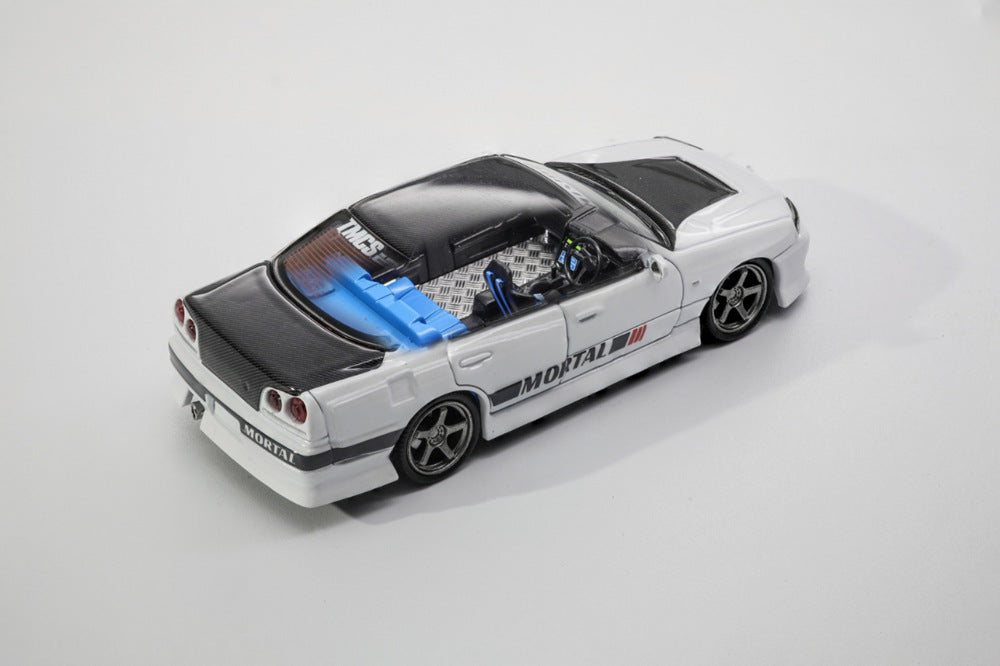 MORTAL 1:64 Skyline 25GT-t URAS ER34 Nismo TMCS Malaysia Exhibition Limited Edition Miniature Diecast Toys Car Models Hobby Collection Gifts