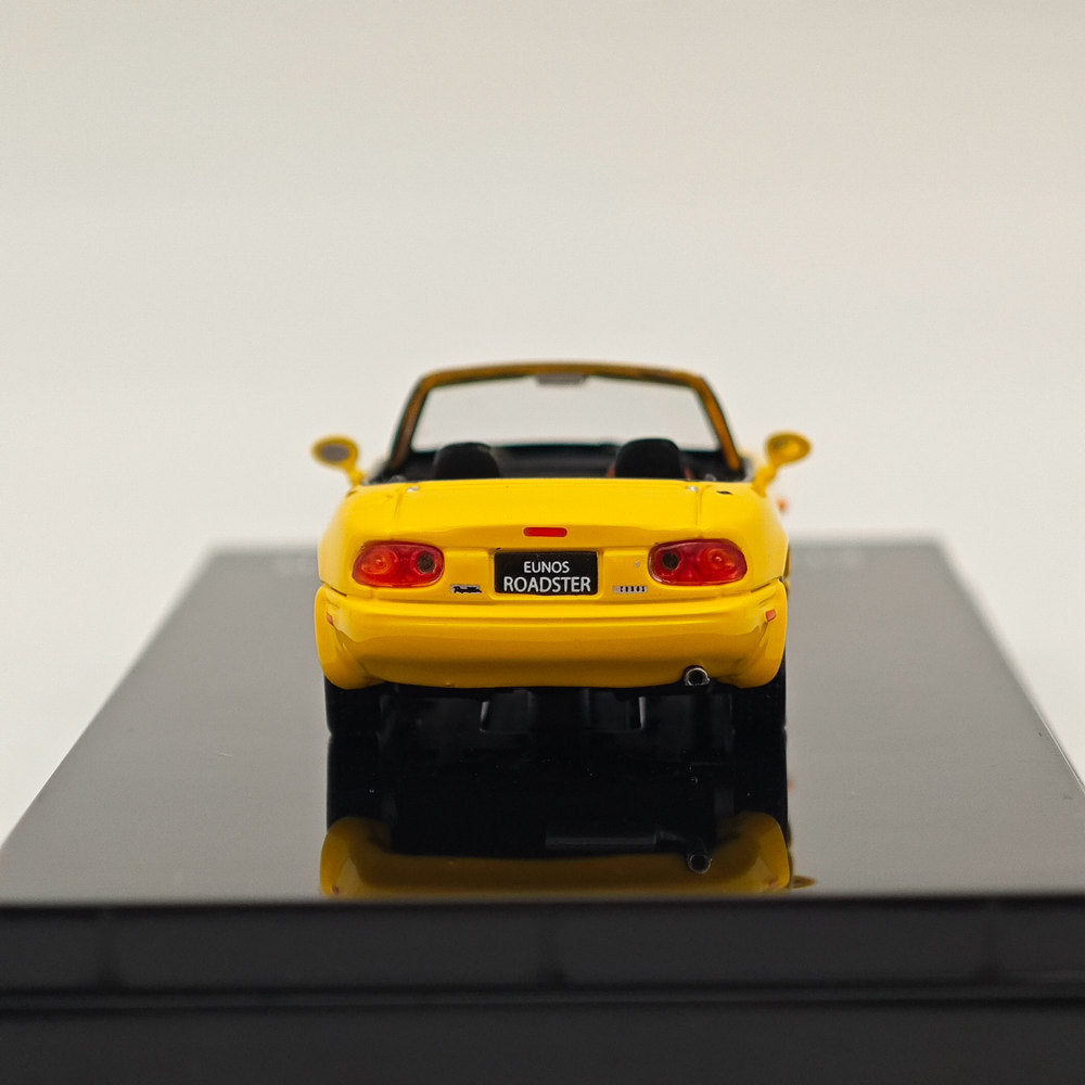 1/64 Hobby JAPAN EUNOS ROADSTER NA6CE WITH TONNEAU COVER Yellow HJ642025BY Diecast Models Car Limited Collection Auto Toys Gift