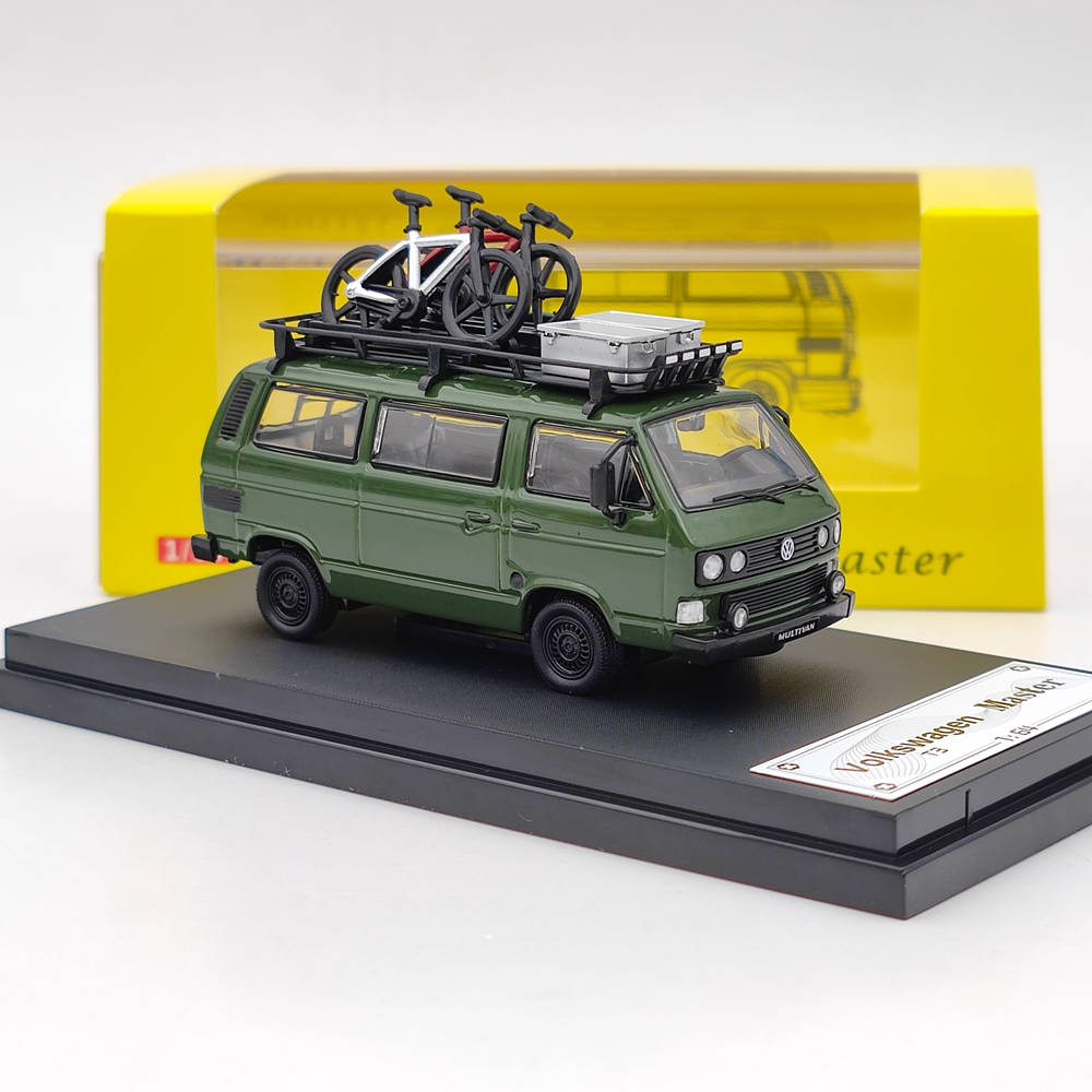Master 1:64 Porsche B32 & VW T3 Multivan 1985 Van With Accessories Diecast Toys Car Models Miniature Hobby Exquisite Gifts