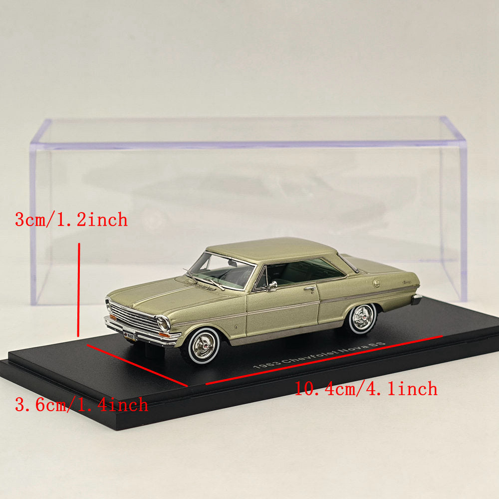 NEO 1/43 1963 Chevrolet Nova SS Green Résine Modèles de voitures de collection