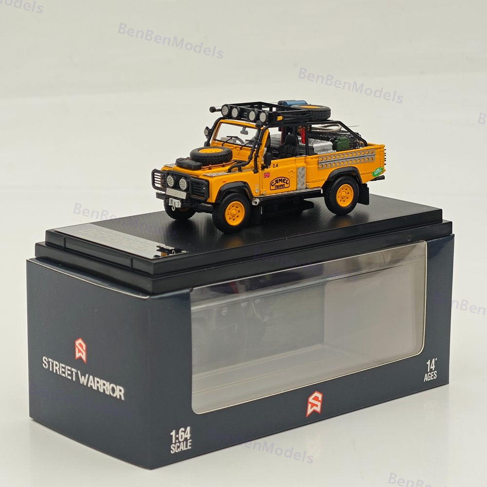 1:64 SW Yellow Camel Defender 90 Pickup Sports Model Diecast Metal Car Limited
