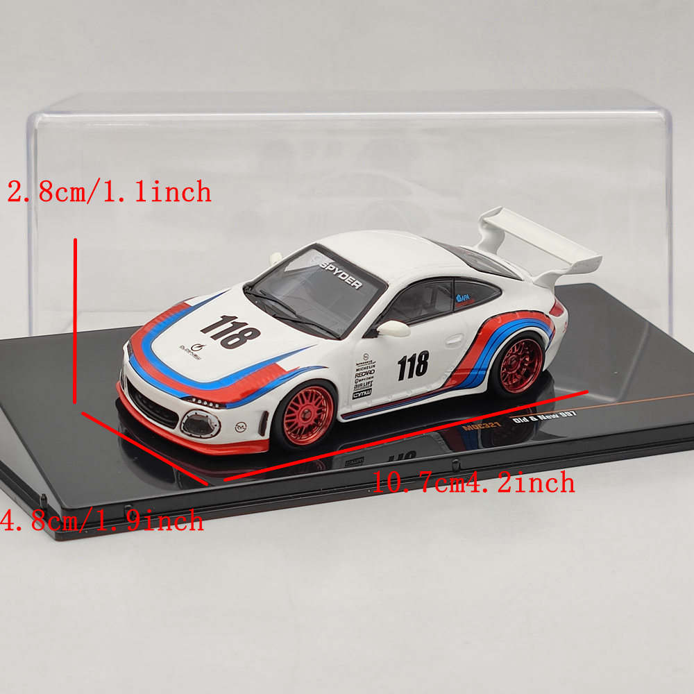 1/43 IXO PORSCHE 911 Spyder #118 OLD AND NEW 997 White MOC321 Diecast Models Car Toys Gift