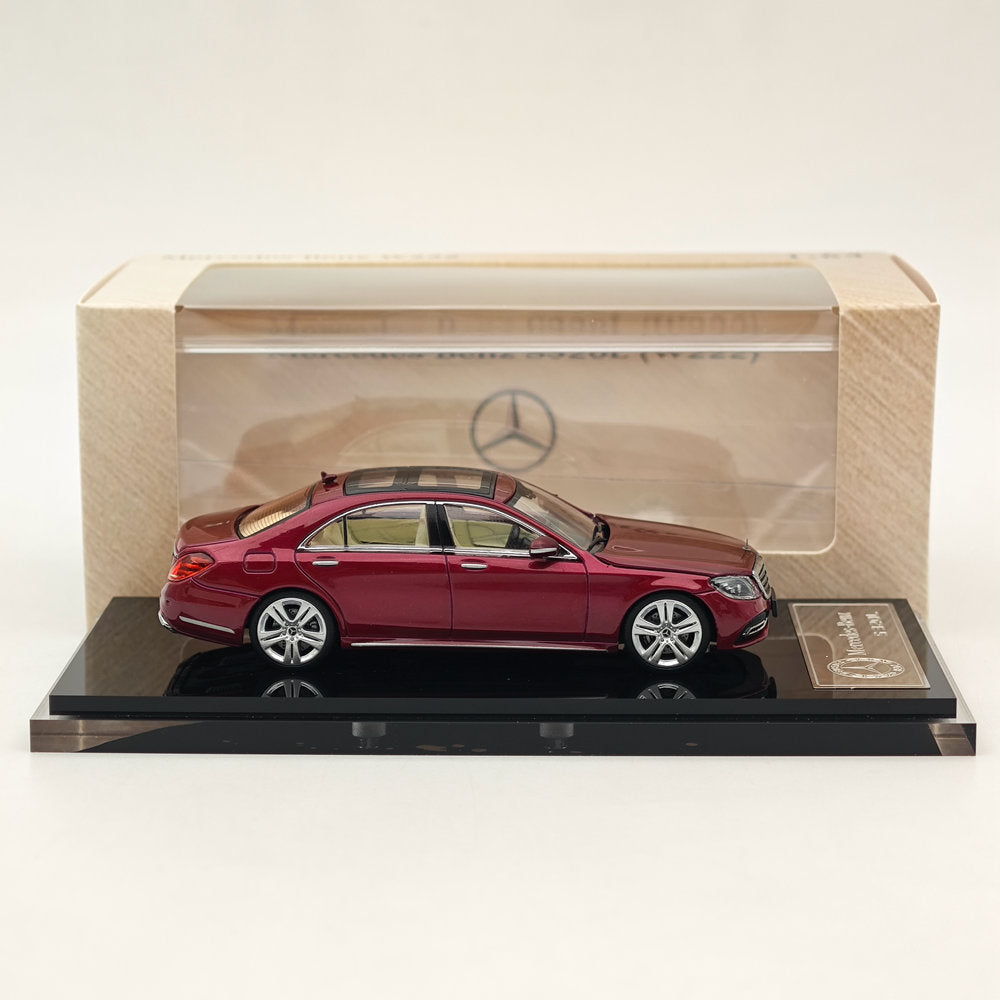 Voiture de sport en métal moulé sous pression rouge Mercedes-Benz S320L W222 Sedan 1/64 GLORY MODEL