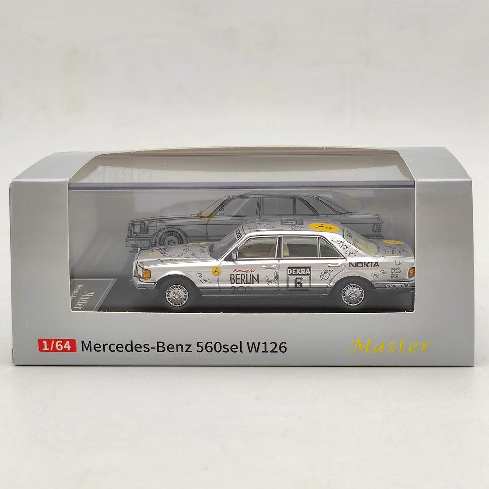 Master 1:64 Mercedes-Benz 190E Berlin Bear 2000 Lowride Diecast Toys Car Models Miniature Vehicle Hobby Collection Gifts