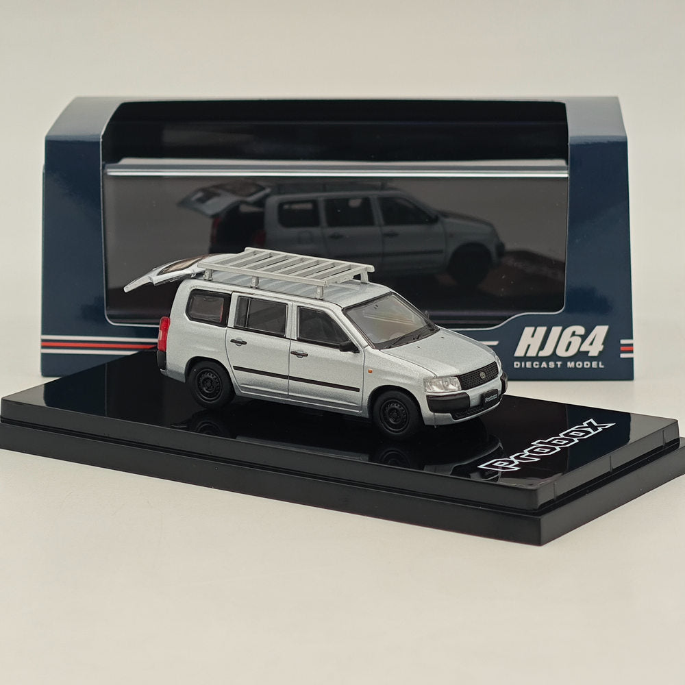 1/64 Hobby Japan Toyota PROBOX Customized ver. w/ROOF CARRIER Silver HJ642062S