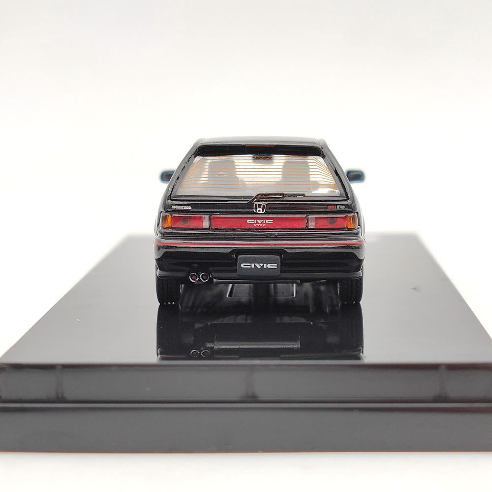Modèle réduit de voiture moulé sous pression, noir, Hobby Japan Honda Civic (EF9) SiR II HJ641031ABK, 1/64