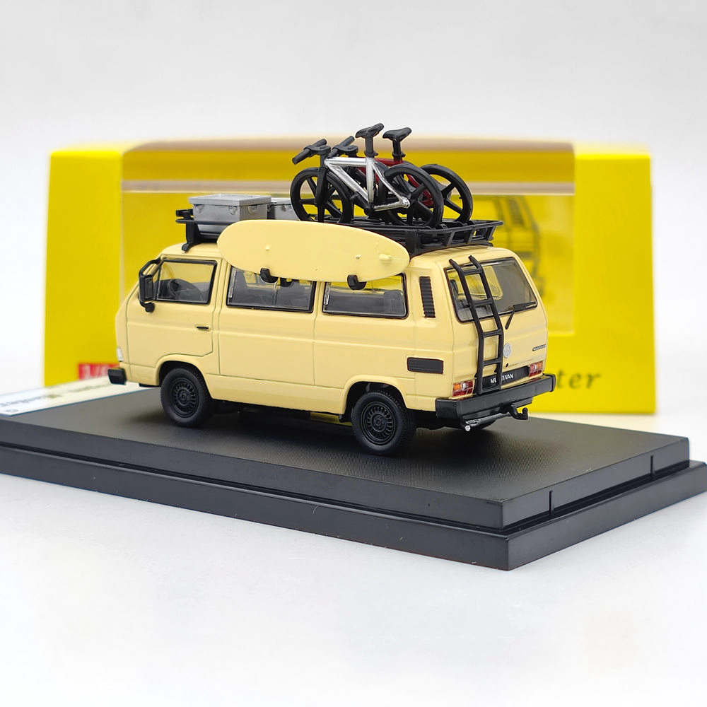 Master 1:64 Porsche B32 & VW T3 Multivan 1985 Van With Accessories Diecast Toys Car Models Miniature Hobby Exquisite Gifts