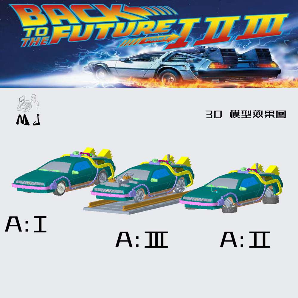 Nouveau MJ 1/64 Retour vers le futur Time Machine Miniature Diecast Toys Modèles de voitures Collection Cadeaux Édition limitée