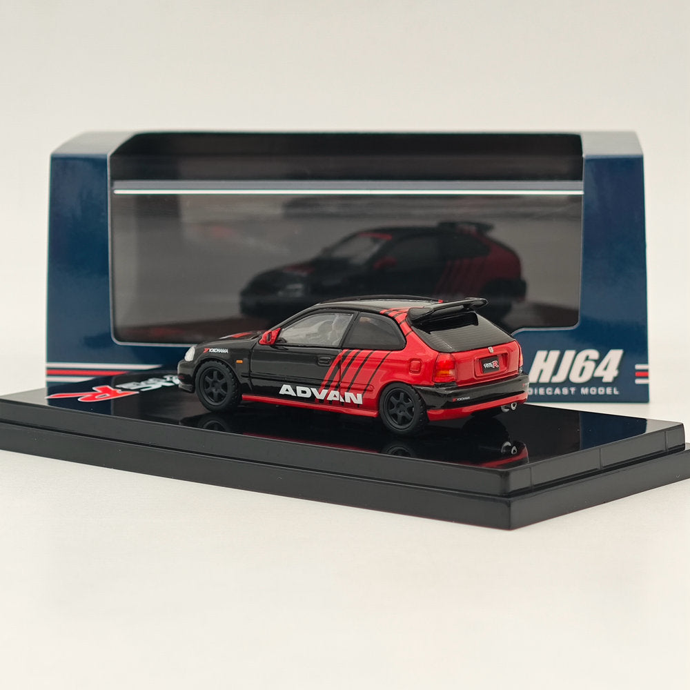 1/64 Hobby Japan Honda CIVIC TYPE R (EK9)1997 YOKOHAMA ADVAN Diecast Models Car