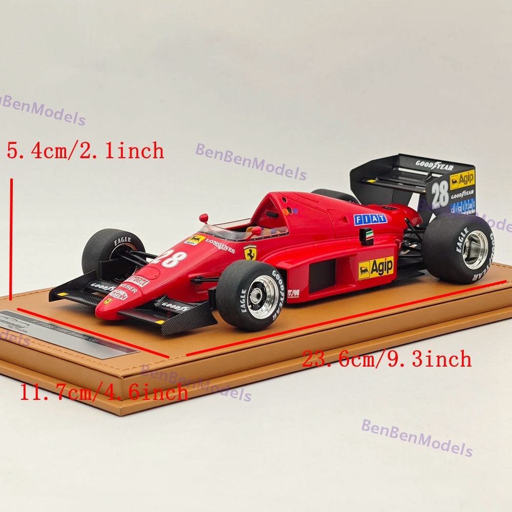 1/18 Tecnomodel Ferrari F1 86 #28 1986 BRAZILIAN GP STEFAN JOHASSON Red Resin