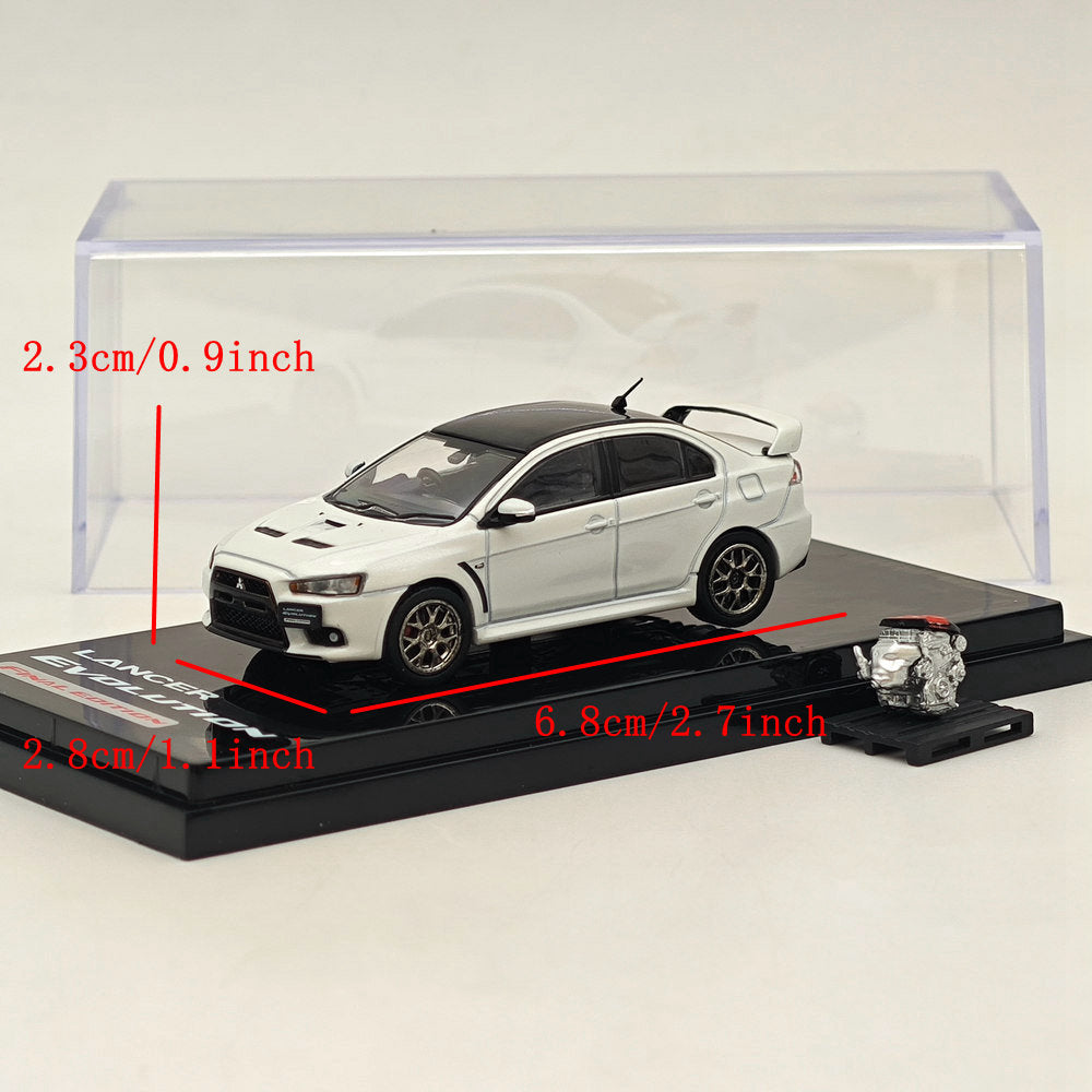 Hobby Japan 1/64 Mitsubishi Lancer Evolution X Final Edition White HJ642053CWP In Stock - US