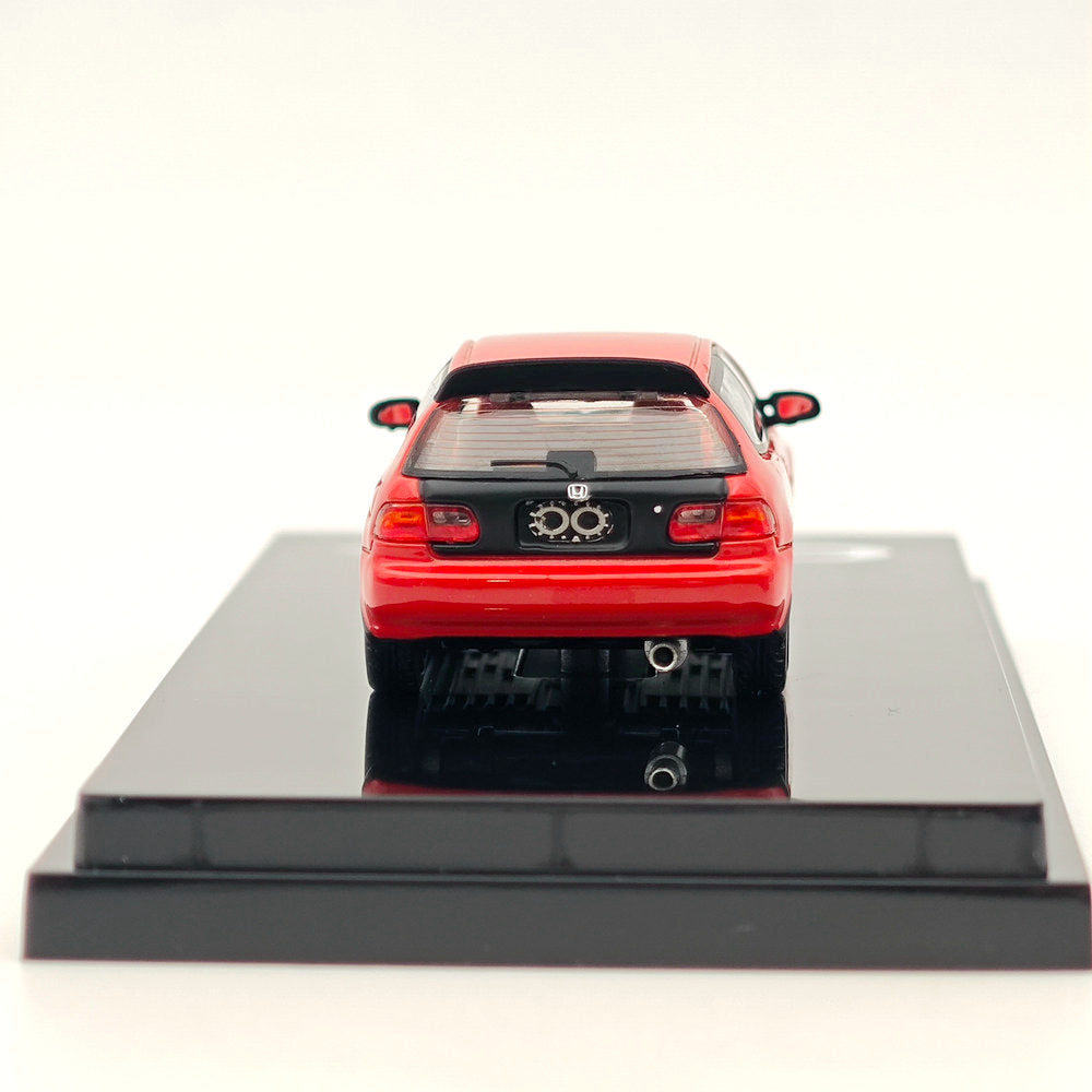 Hobby Japan 1:64 Honda Civic (EG6) Customized Version with Engine Display Red Diecast Car Collection Auto Toys Gift Ships(from the United States)
