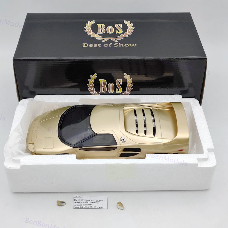 1:18 BOS Vector M12 Gold 1995 BOS376 Resin Model Car Limited Collection