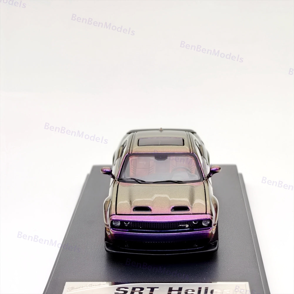 SH 1:64 gradient purple Hellcat Muscle Sports Diecast Metal Car