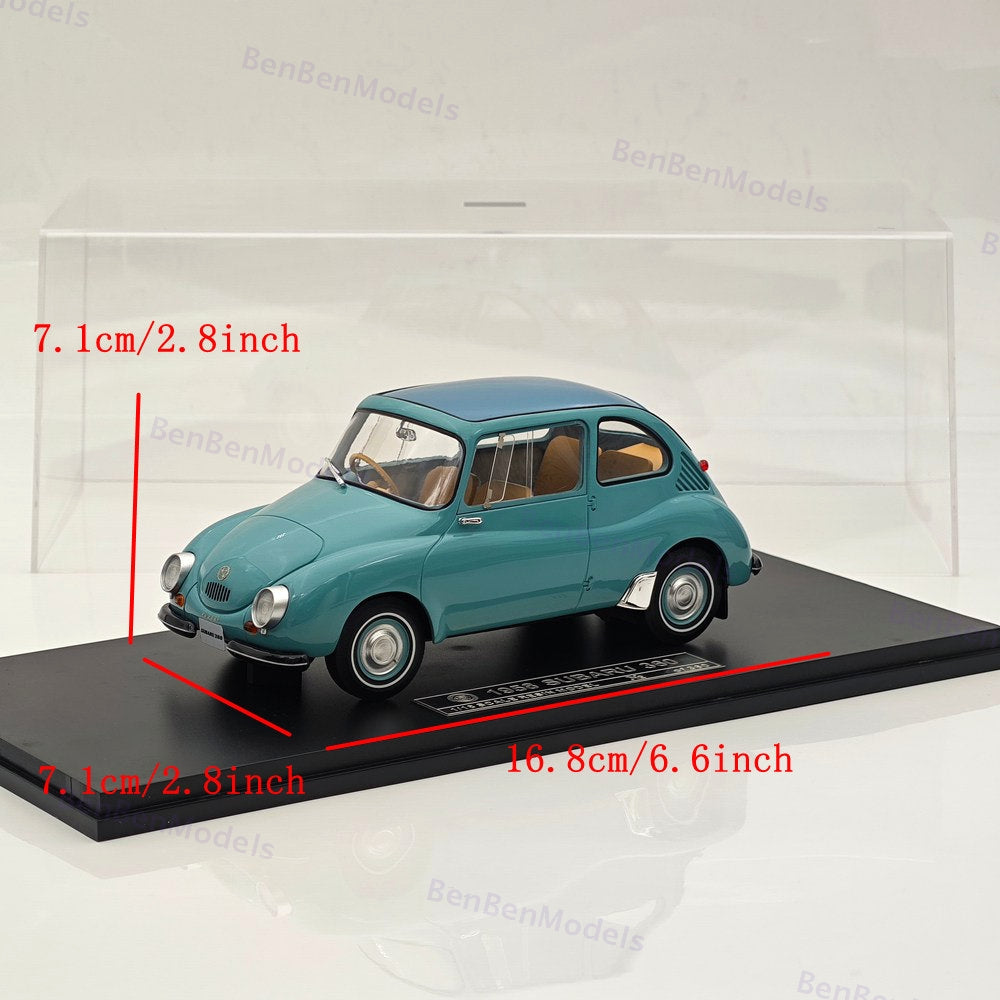 1:18 Ebbro Subaru 360 1958 Mini Beetle Master Blue Resin Model Car Limited
