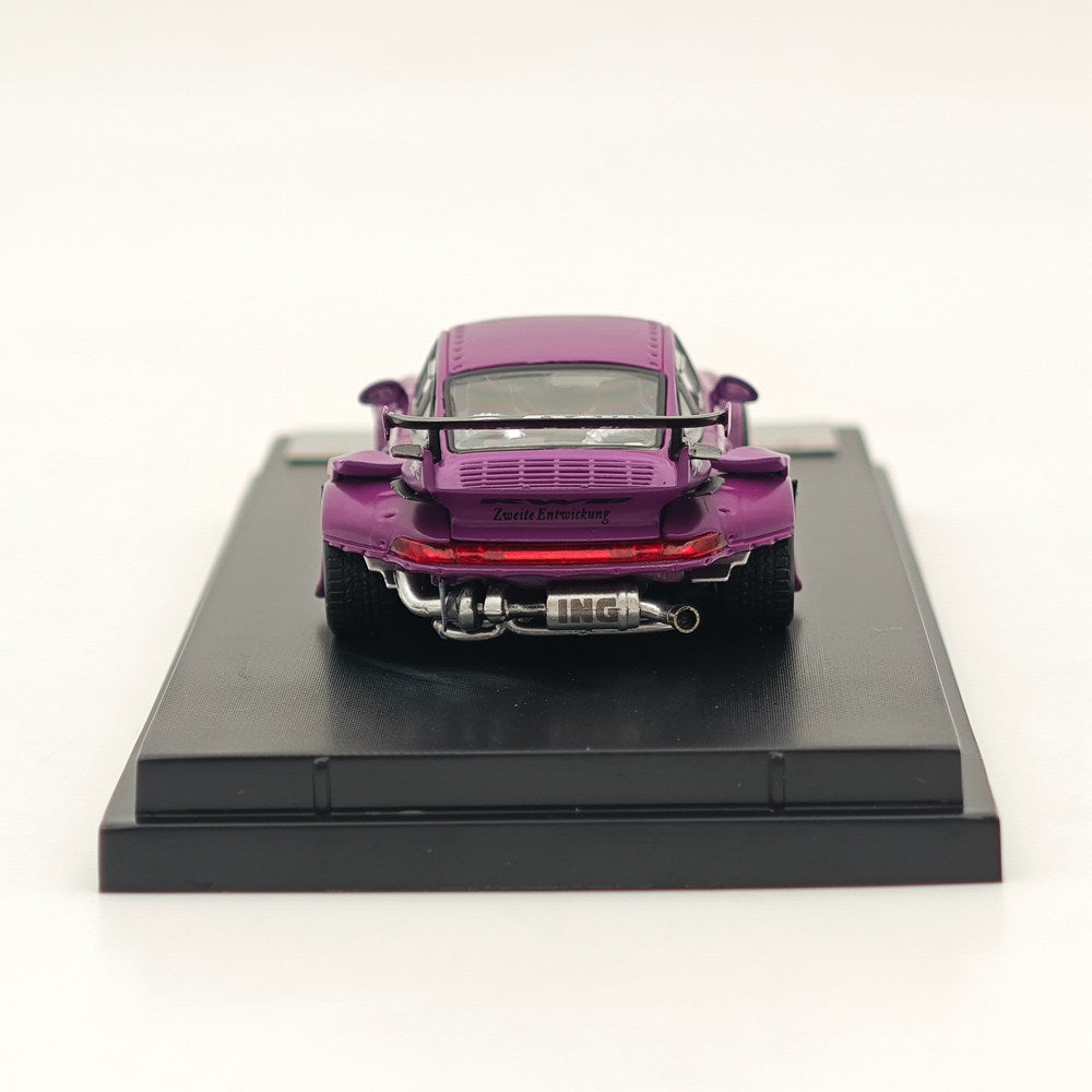 1:64 SW Purple 911 RWB 993 Apple #18 Racing Sports Model Diecast Metal Car