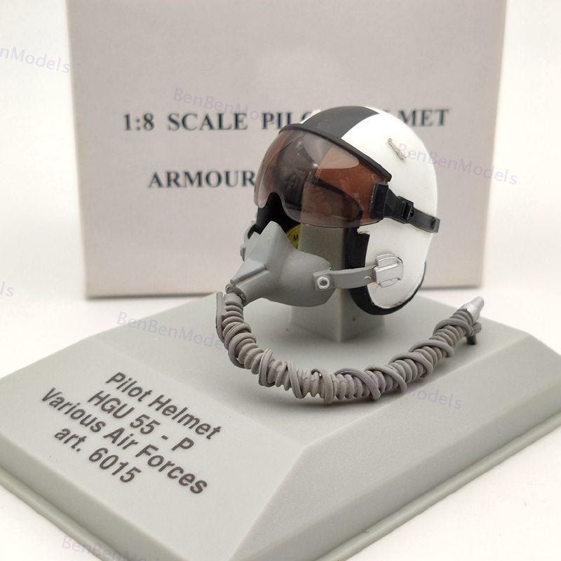1:8 Scale CDC Armour Pilot Helmet HGU 55P Various Air Force #6015 Diecast Model