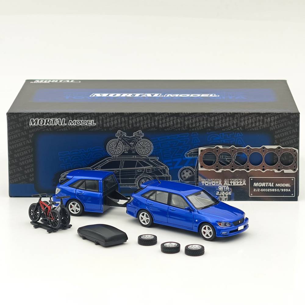 Mortal 1:64 TOYOTA ALTEZZA GITA ELIXIR Trailer Set JDM Alloy