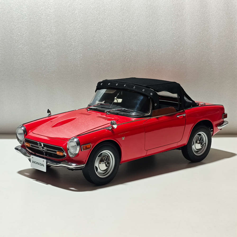 RARE 1/6 G & P HONDA S800M Cabriolet 1969 Modèle moulé sous pression édition son et lumière