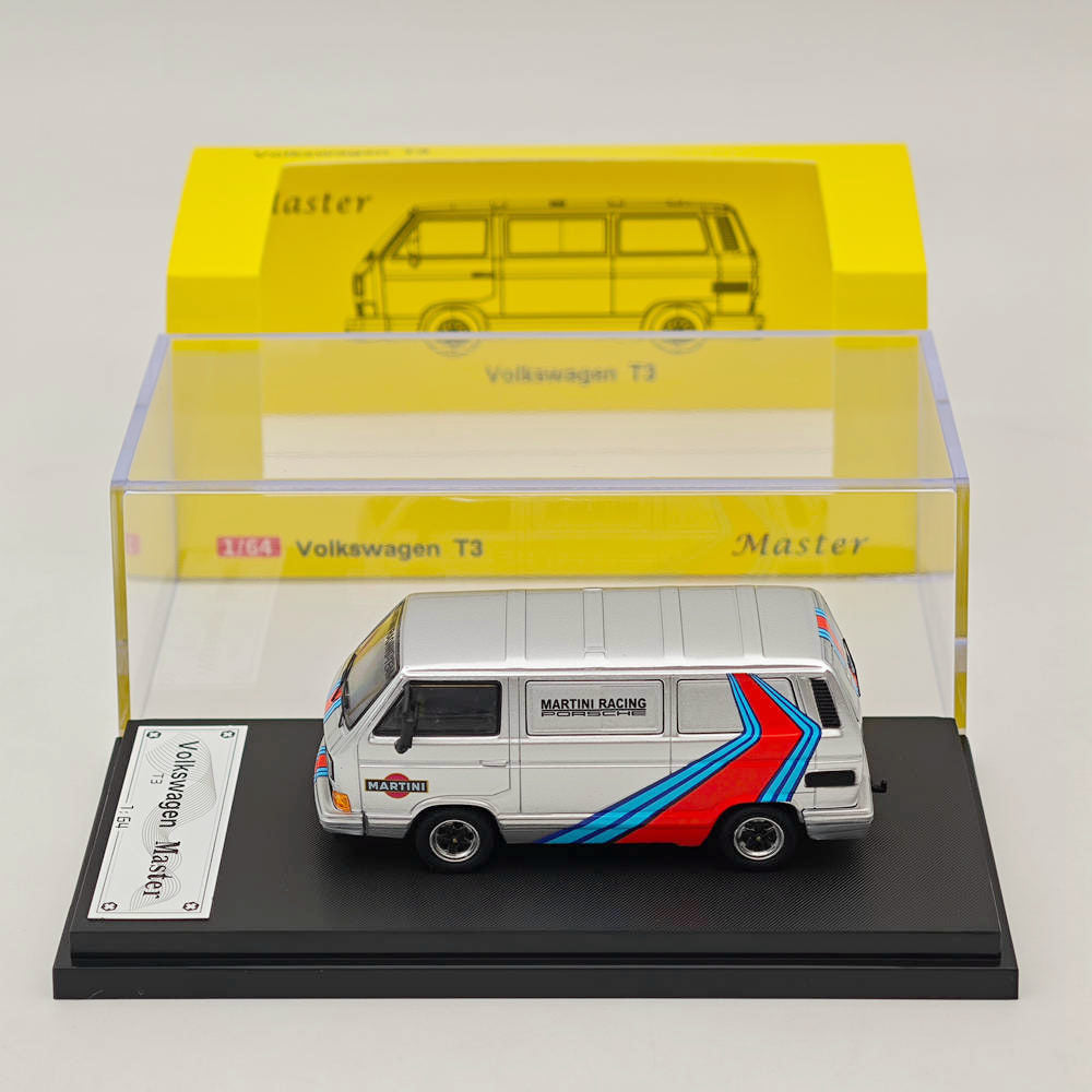 Master 1:64 VW T3 Martini Gulf Oil Van Diecast Toys Car Models Miniature Hobby Exquisite Gifts