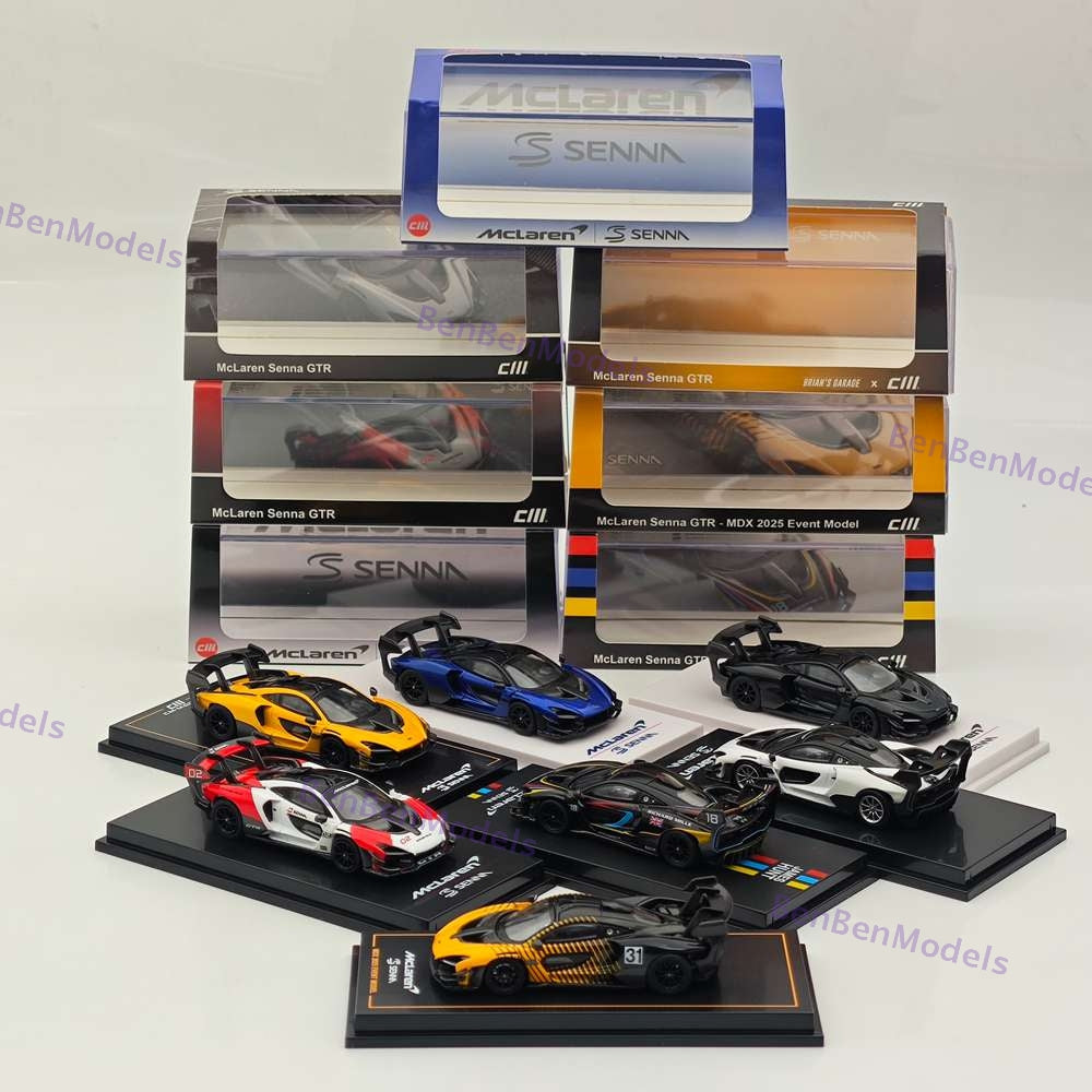 1/64 CM Senna GTR Racing Sports Diecast Metal Car Ornaments Supercar