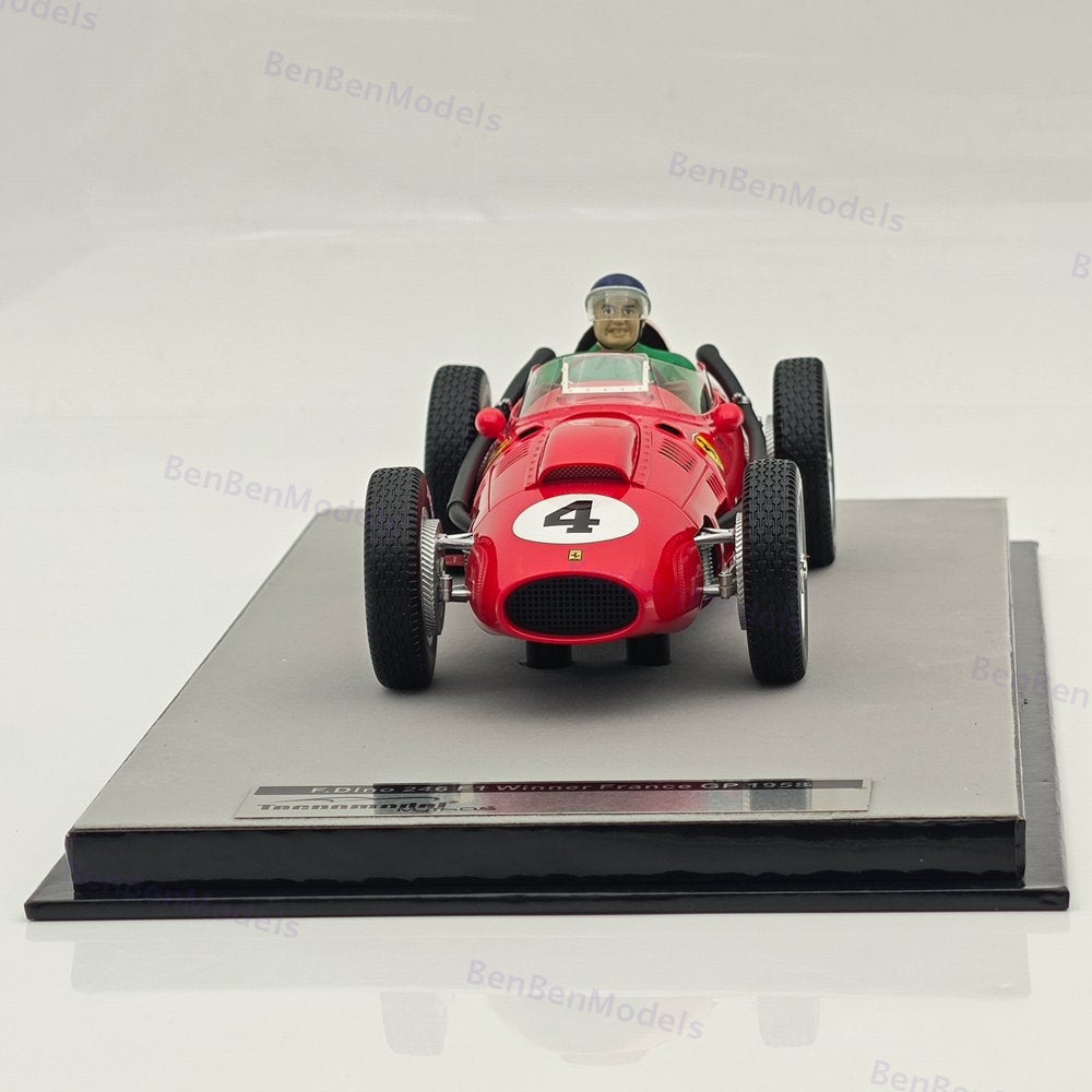 Tecno 1/18 Ferrari Dino 246 F1 Winner France GP 1958 M.Hawthorn #4 TMD18-116C