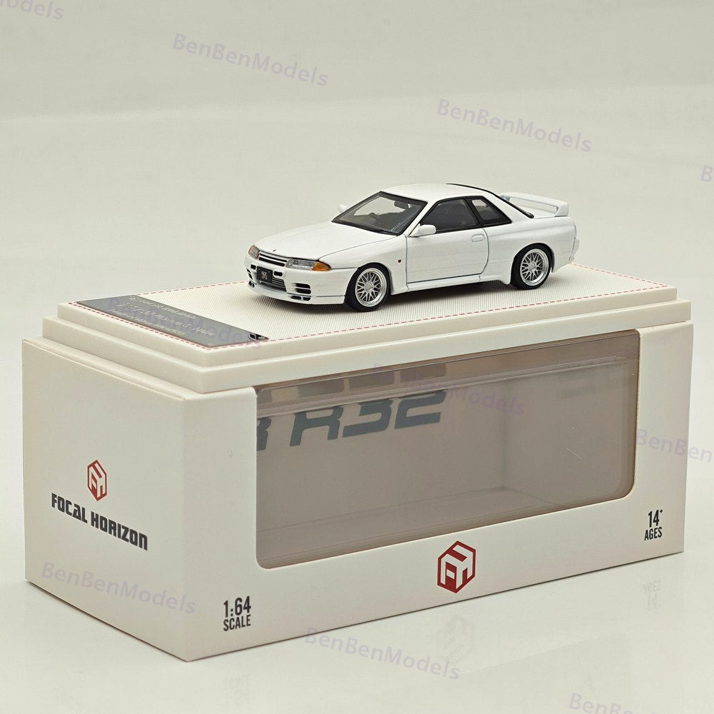 FH 1:64 Nissan Skyline GTR R32 Nismo S-Tune Sports Model White Diecast Metal Car