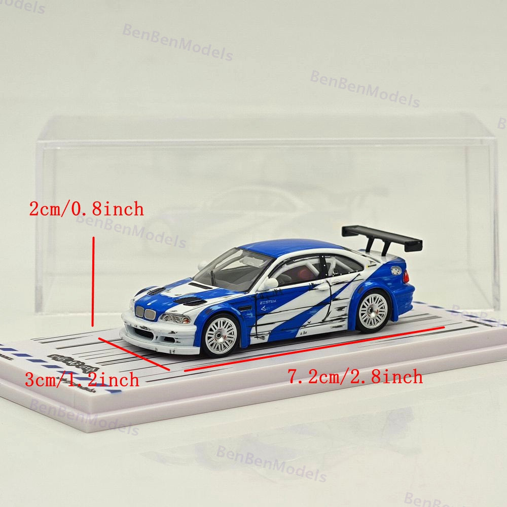 1:64 DCM BMW M3 GTR E46 NFS TECKWRAP APAXPO ZESTEK Diecast Models Car Colletible