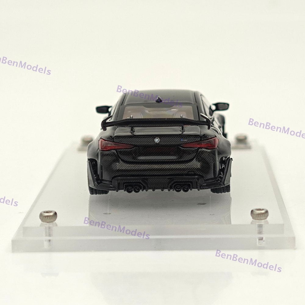 1:64 SW M4 G82 Widebody KIT APAxpo All Carbon Black Diecast Model Car Collection